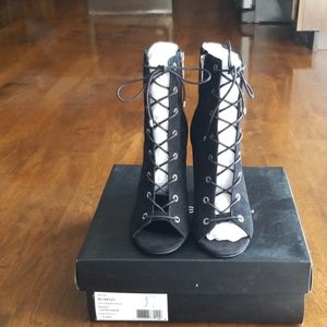 BCBG Black Suede Booties